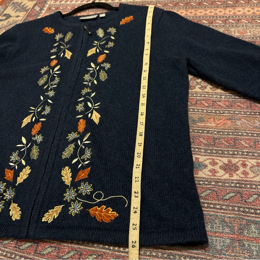 Croft&Barrow Medium Zip Up Fall Sweater - Picture 6 of 7